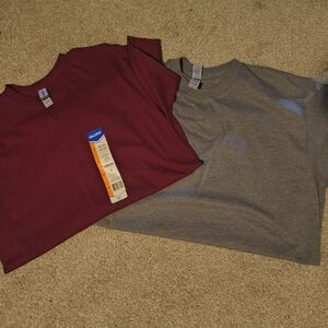Gildan Maroon and Gray T-Shirts